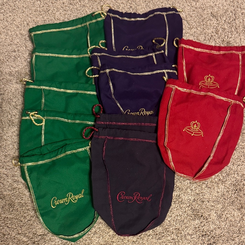 Crown Royal Drawstring Bags Set